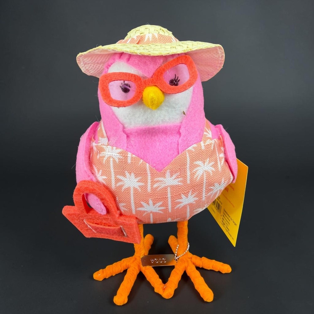 Target Sun Squad Featherly Friends Coral Bird Summer Pink Palm Tree 6in Figure